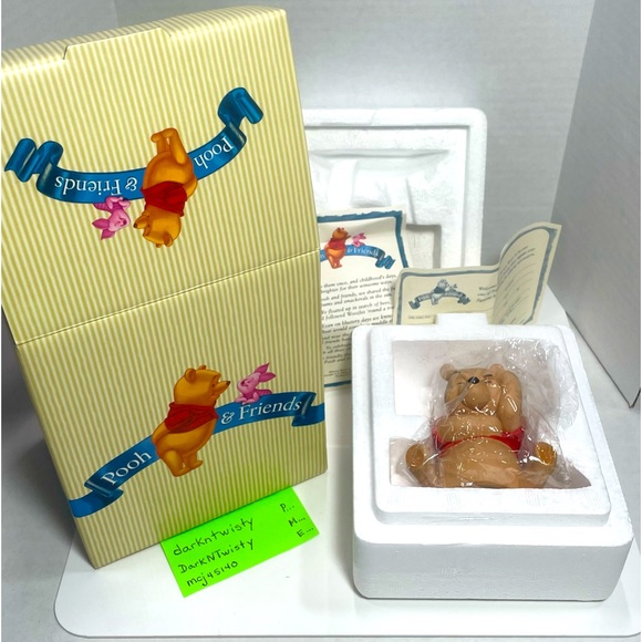 BNIB VINTAGE POOH AND FRIENDS WINNIE THE POOH THINK THINK THINK ADORABLE - Picture 12 of 13